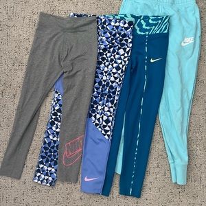LOT of 9 Girls Nike Pants Size M